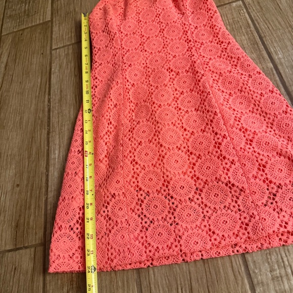 Lilly Pulitzer Costello Pucker Pink Breakers Crochet Knit  Dress X SMALL - Picture 9 of 13